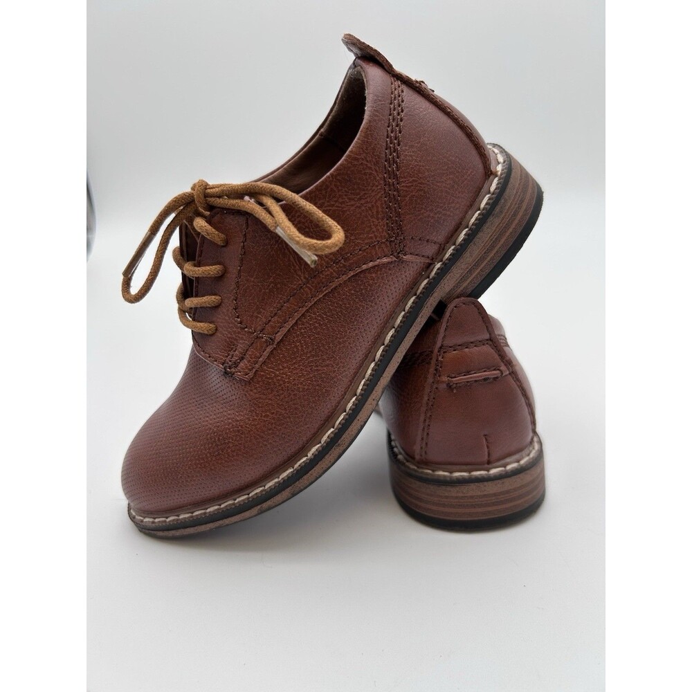 Robert David Boys Lace Up Panama Dress Shoes Brown Size 11 Church Wedding Formal
